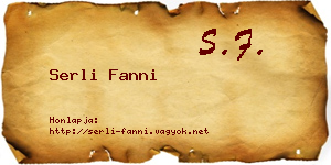 Serli Fanni névjegykártya